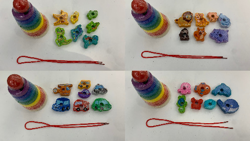 009047 Piramida cu figurine din lemn