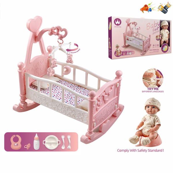 008891 Papusa cu sunete cu patuc