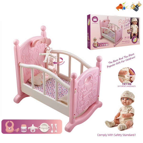 008890 Papusa cu sunete cu patuc