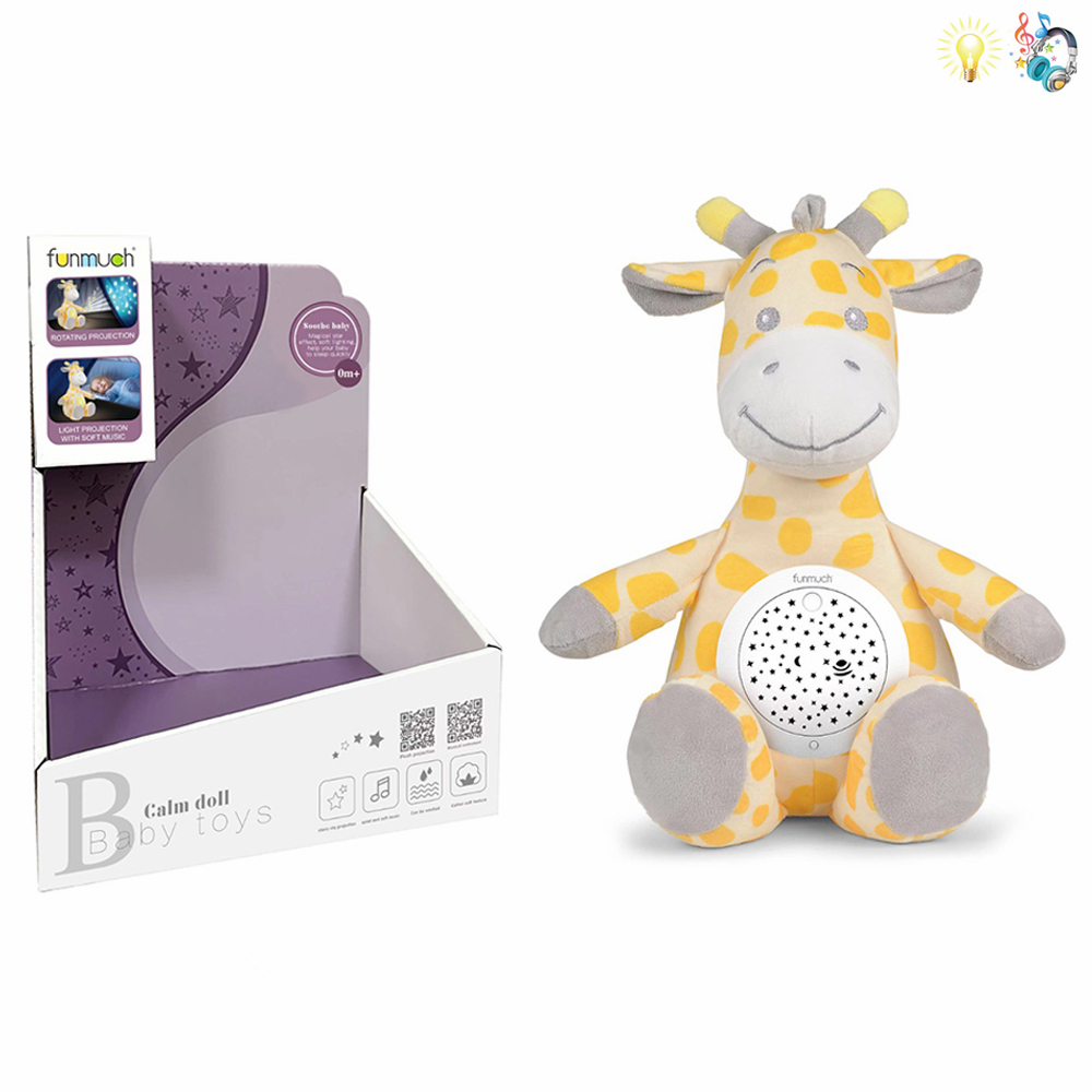 009896 Giraffe din plus cu proiectie si muzica