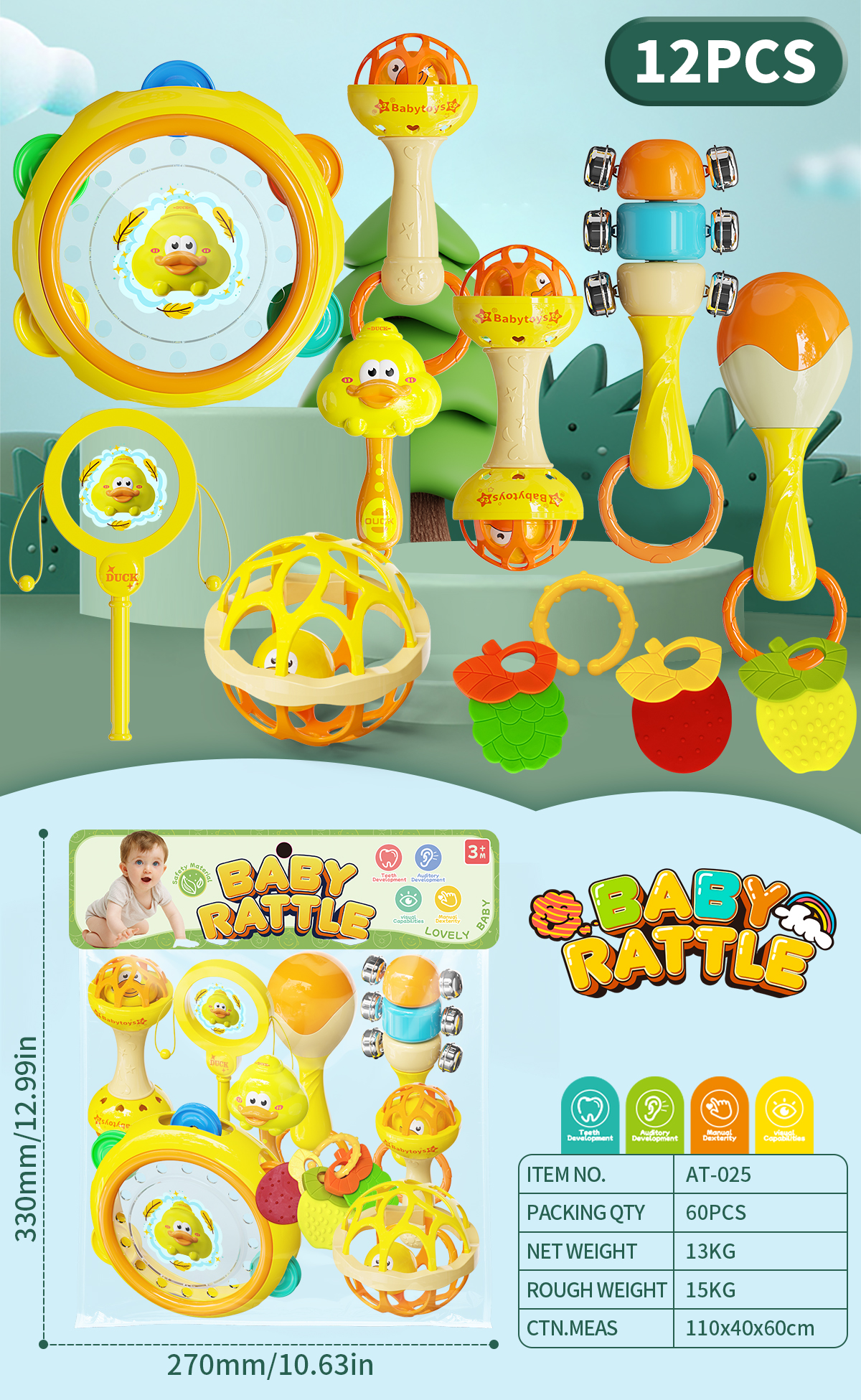 009870 Set jucarii sunatoare 12buc