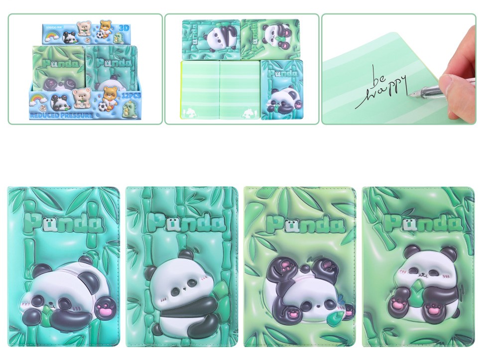 007597 Carnet 3D Panda