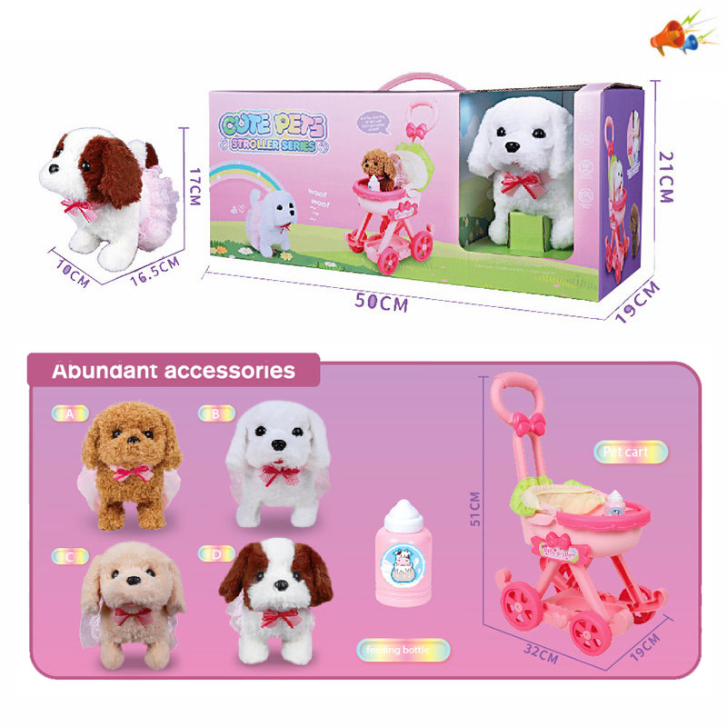 005589 Set carucior cu ciine cu sunete