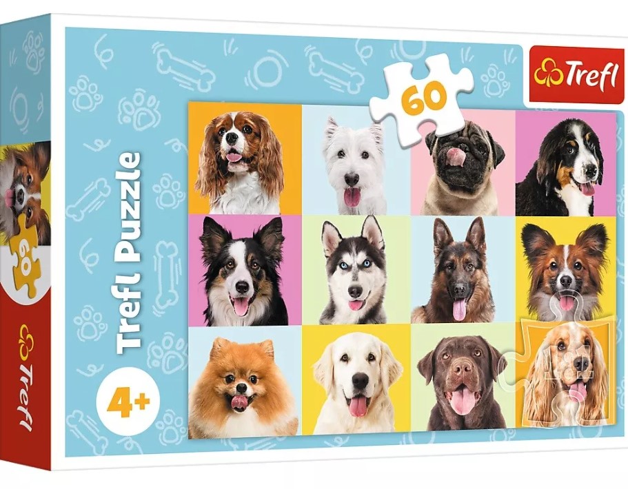 004697 Puzzle 60elem. "Catelusi draguti"