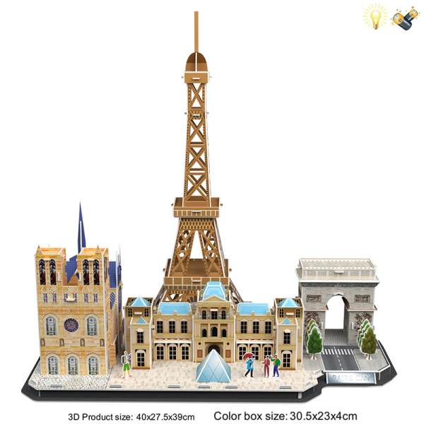 008878 Puzzle 3D Paris City 104pcs cu lumina