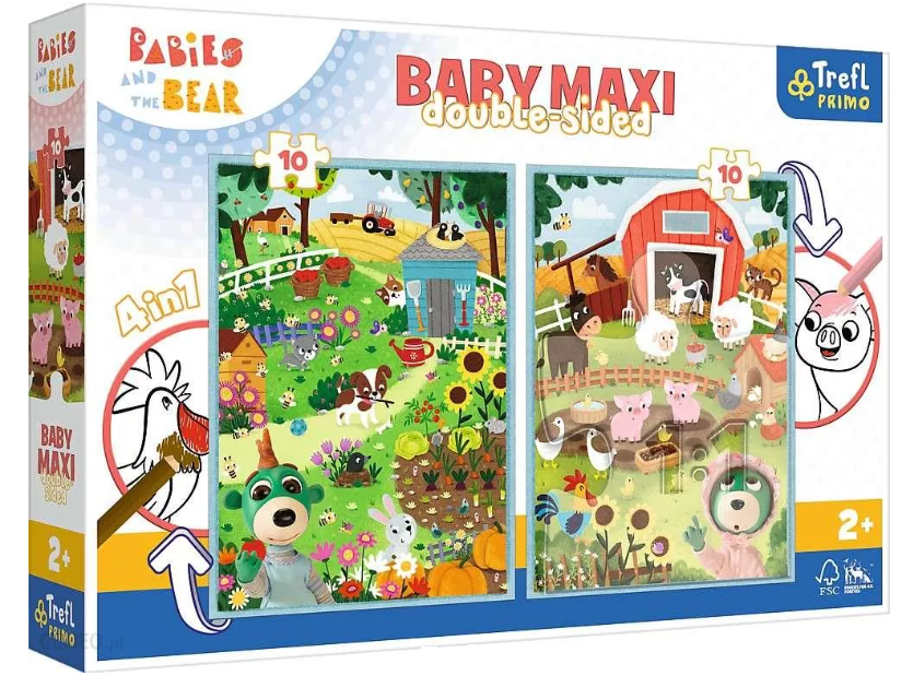000840 Puzzle 2  X 10 Baby Maxi "Animale Domestice"