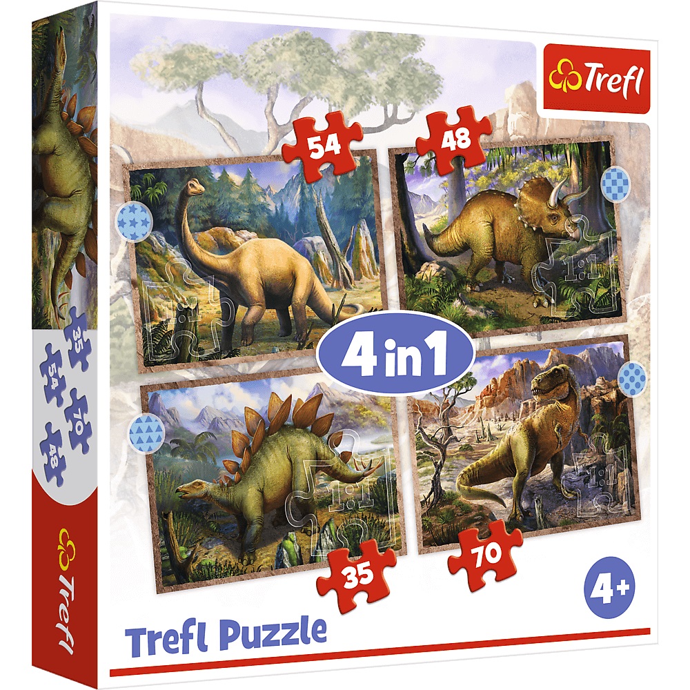 001245  Puzzle 4in1 "Dinozauri"