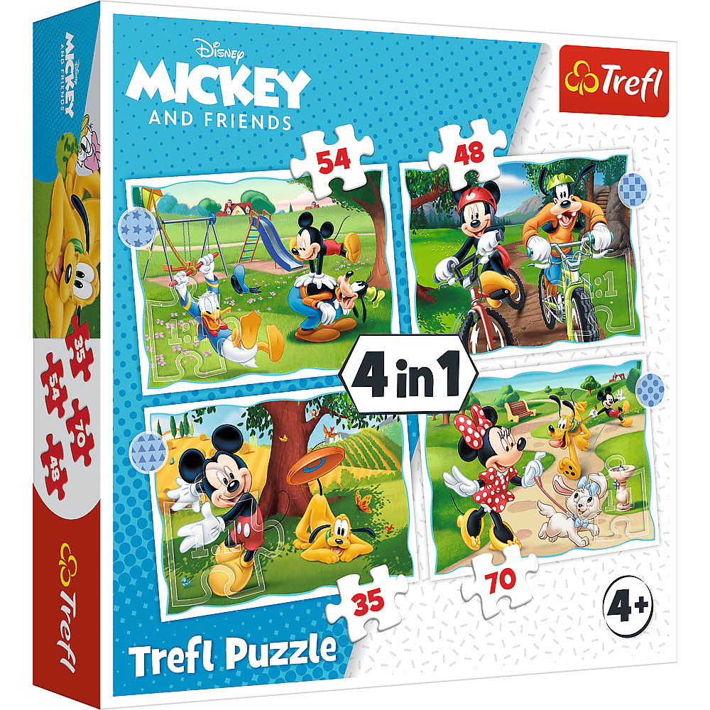 001246  Puzzle 4in1 "Mickey Mouse"