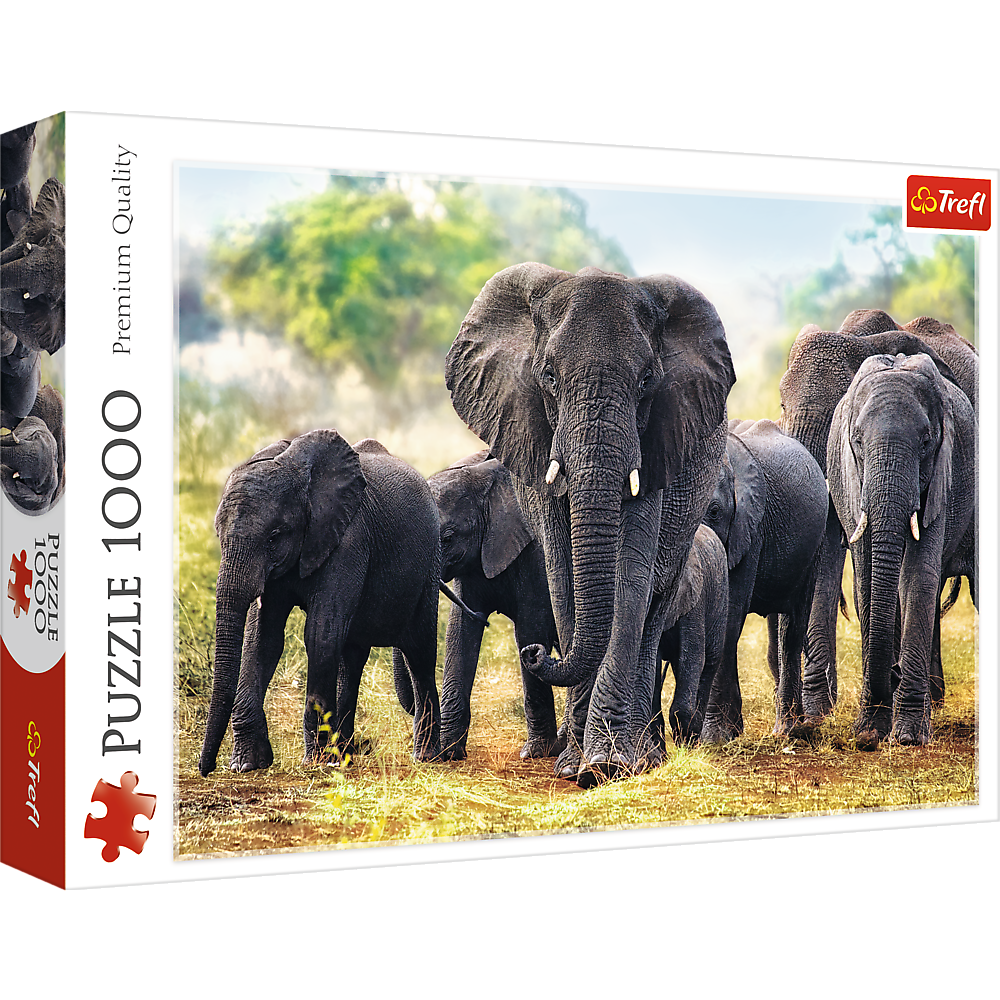 007758 Puzzle 1000 "Elefantii africani"
