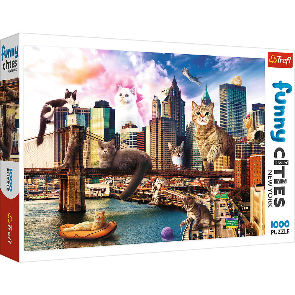 007767 Puzzle 1000 "Pisicile in New York"