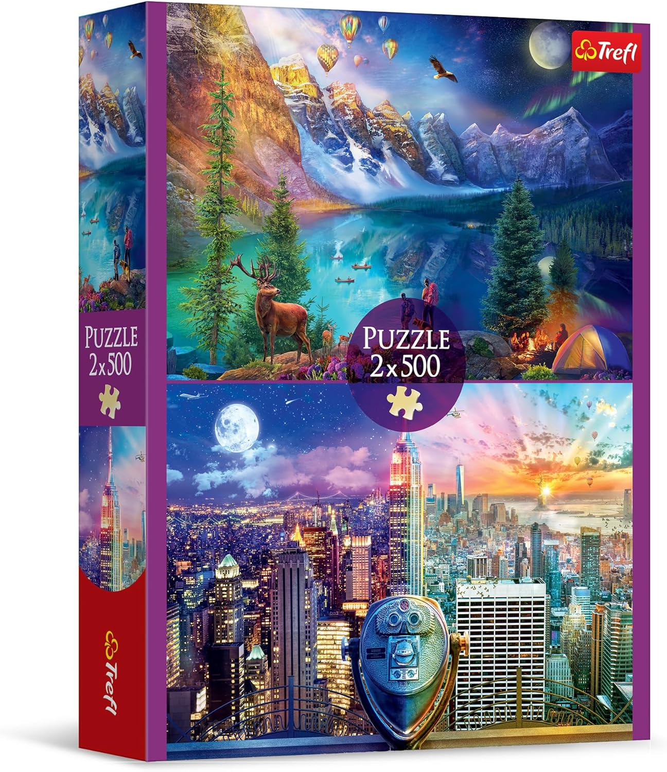 007894 Puzzle 2x500  "Tur prin America"