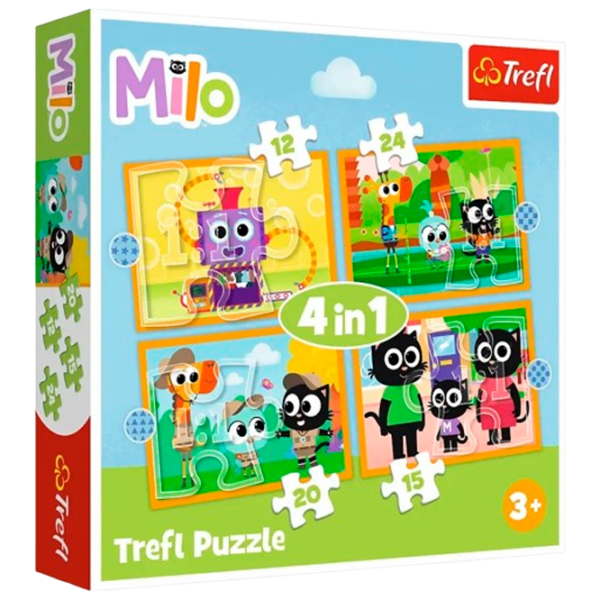 009281 Puzzle 4in1 "Meet Milo and his Friends"