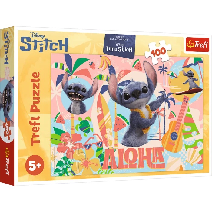 009296 Puzzle 100 " Stitch and friends in action"