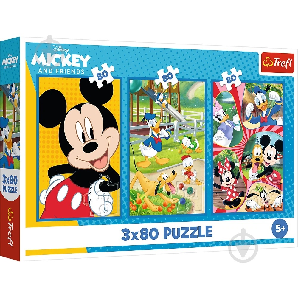 009325 Puzzle 3x80  Echipa lui Mickey Mouse