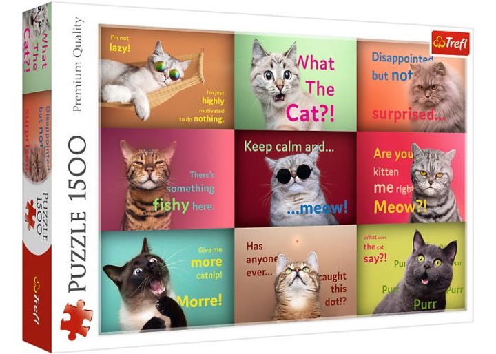 009338 Puzzle 1500 "Funny Cats Faces"