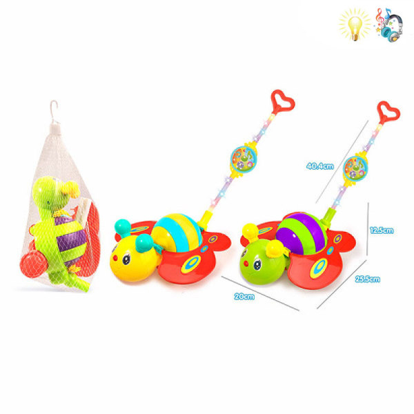 001946 Jucarie cu suport de tragere cu muzica si lumini - fluture