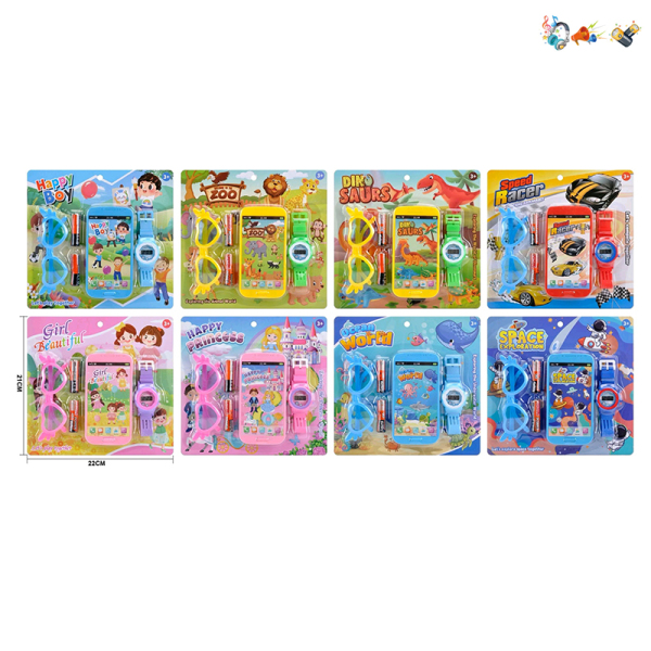 006988 Set ochelari,ceas si telefon mobil cu muzica si lumina