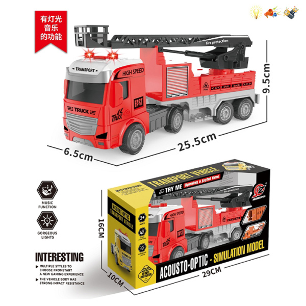 008759 Masina pompieri cu inertie, sunet si lumini