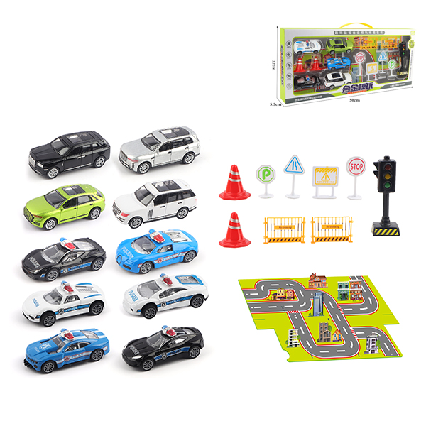 005002 Set masini metal cu covoras