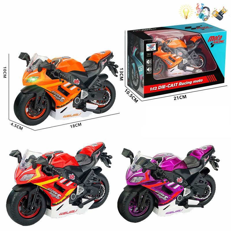 005112 Motocicleta din metal cu muzica si lumini