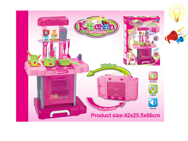005571 Set bucataria cu valiza cu lumina si sunete