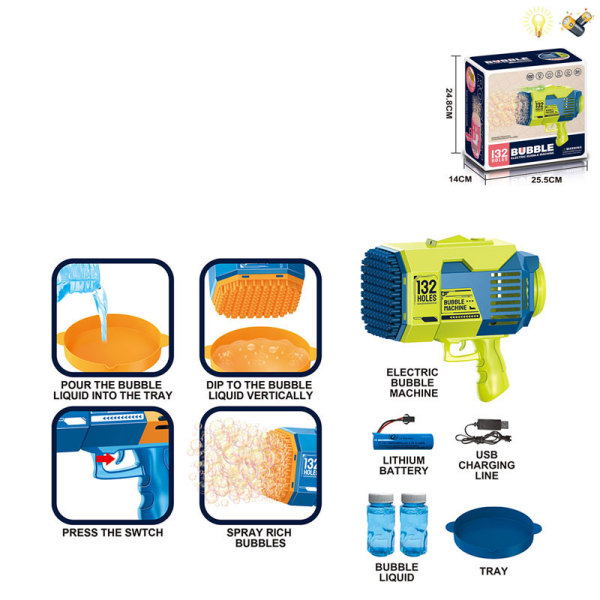 006411 Pistol cu bule de sapun cu lumini cu acumulator