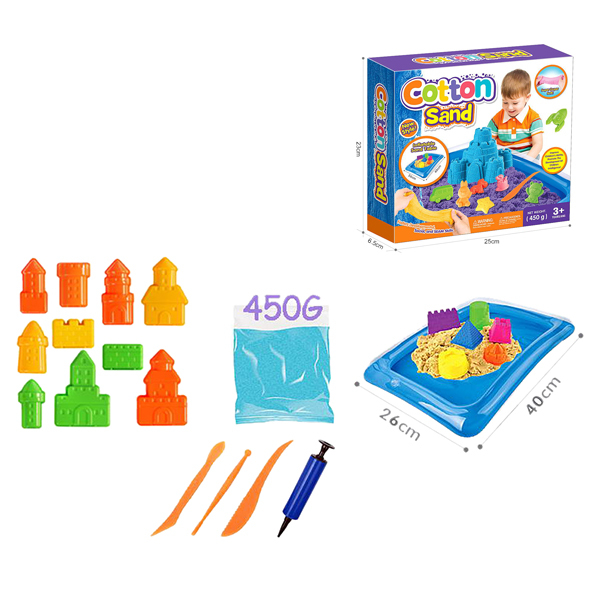 008163 Nisip kinetic cu bazin cu forme (450g)