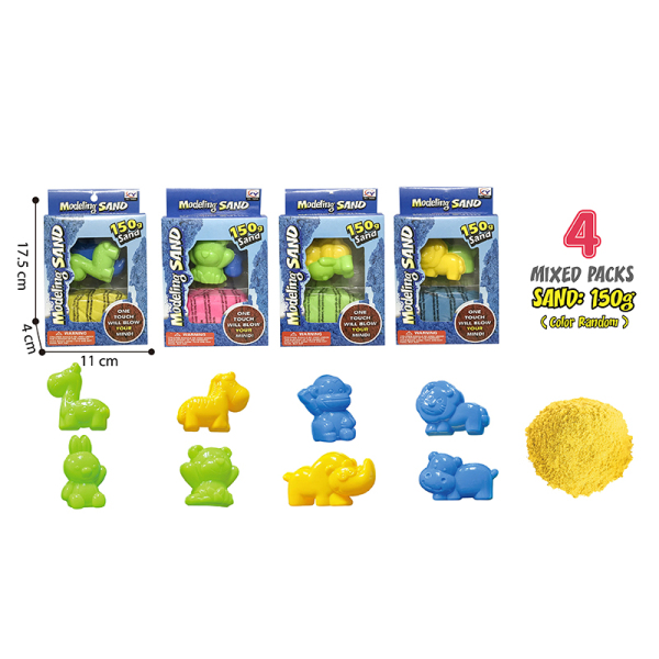 008168 Nisip kinetic cu forme (150g)