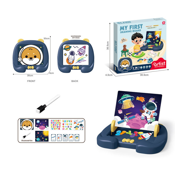 008008 Tabla magnetica Cosmoc cu alfabet cu accesorii