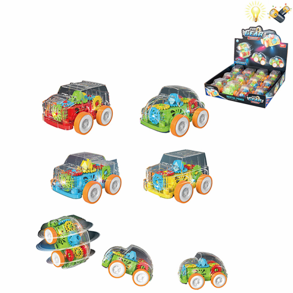 008258 Masina cu inertie cu lumina (12buc)