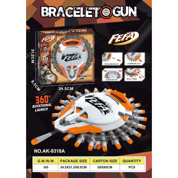 008748 Arma - bratara cu gloante moi