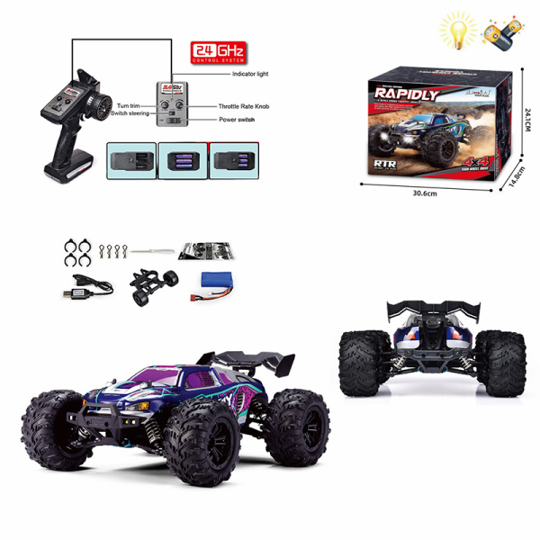 008754 Masina 1:16 cu R/C si acumulator cu muzica si lumini LED