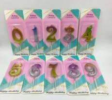 001382 Lumanare multicolor cifra 5