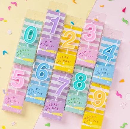 001467 Lumanare galbena cifra 0