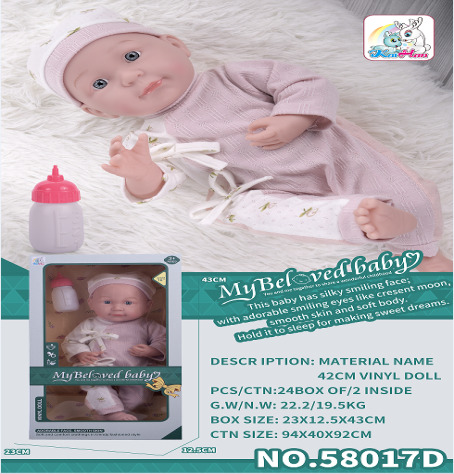 009088 Papusa vinil 42cm