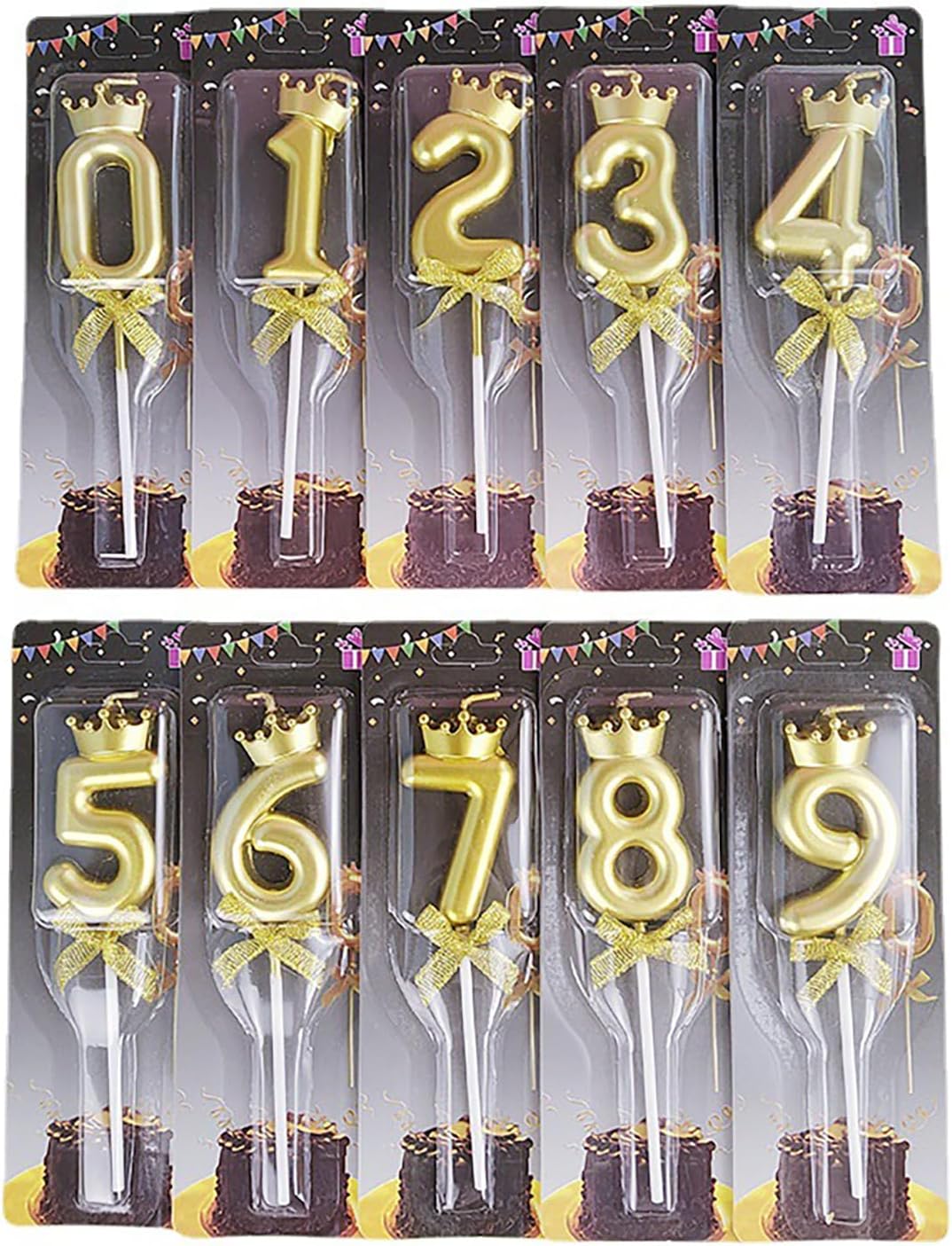 009209 Lumanare aurie cifra 0