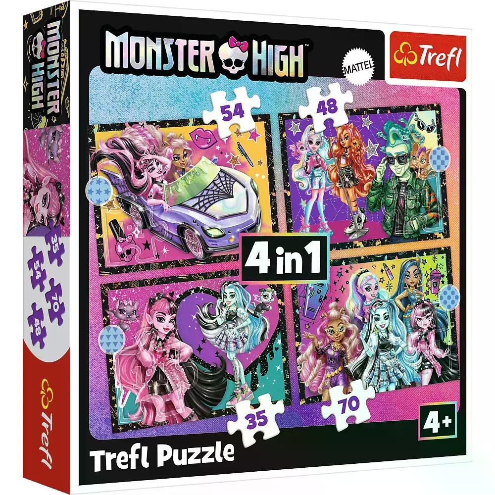 010920 Puzzle 4in1 "O zi uimitoare cu Monster High"