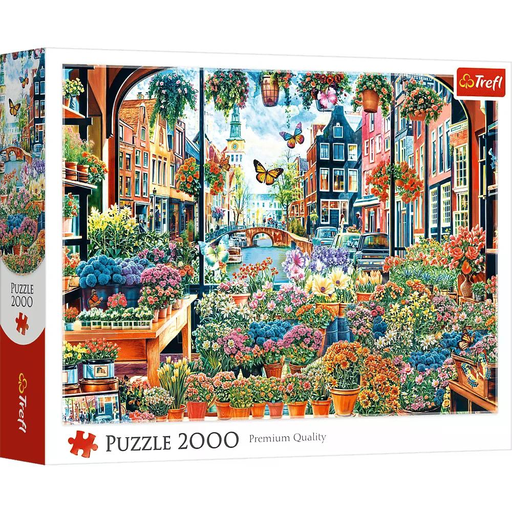 010899 Puzzle 2000 "Florărie în Amsterdam"