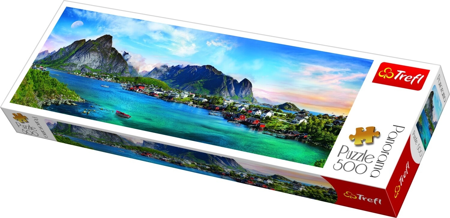 010970 Puzzle 500 Panorama "Arhipelagul Lofoten,Norvegia"