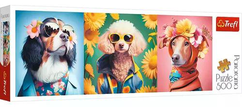 010974 Puzzle 500 Panorama "Săptămâna modei pentru câini"