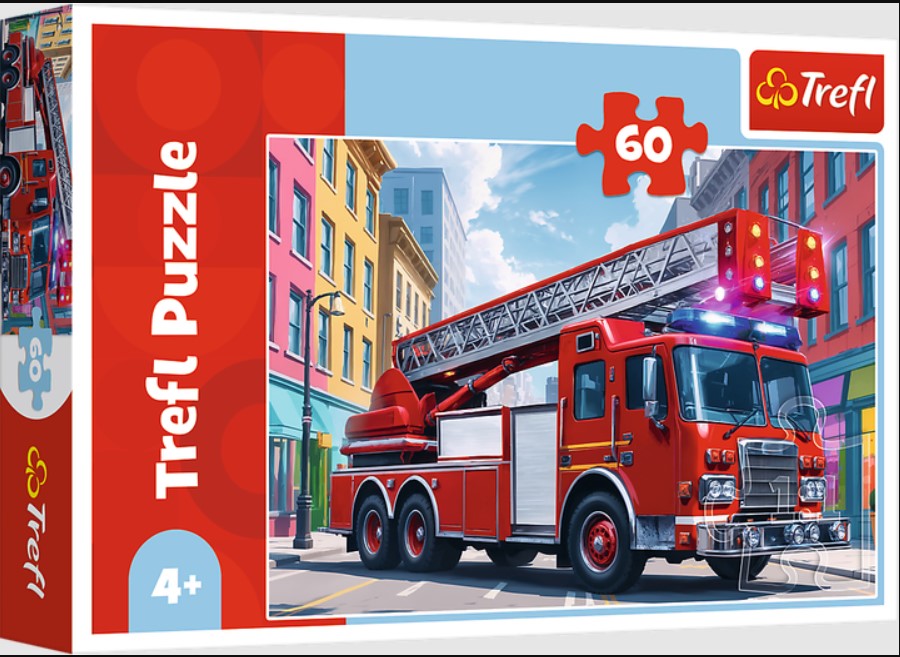 010975 Puzzle 60 "Mașină de pompieri"