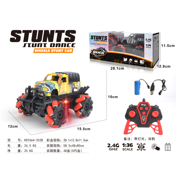 010794 Masina Stunt 1:36 cu R/C cu acumulator