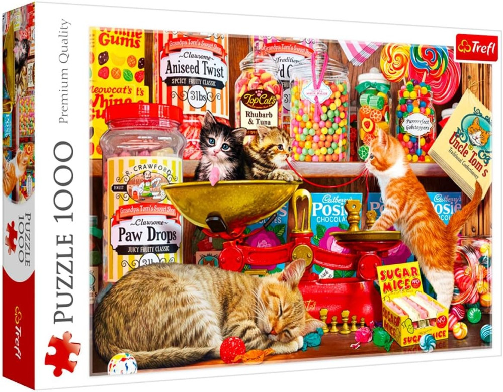 007774 Puzzle 1000 "Pisici si dulciuri"