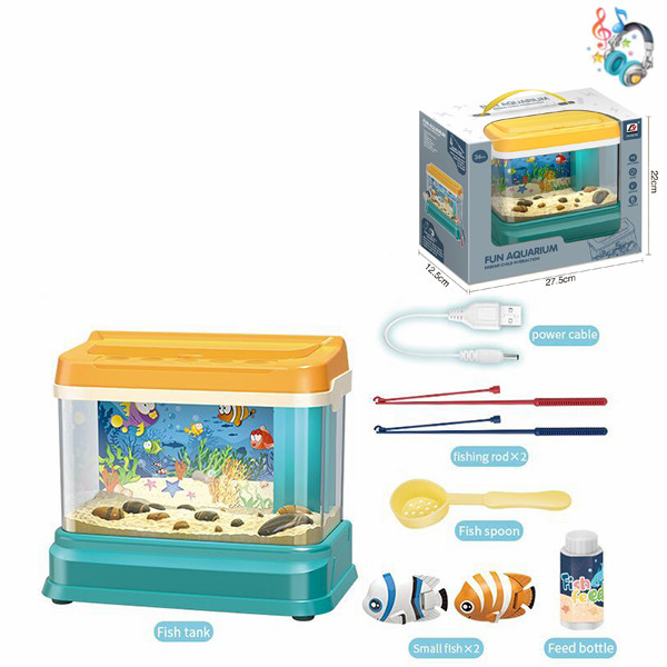 005443 Aquarium cu pescuit cu muzica si lumina