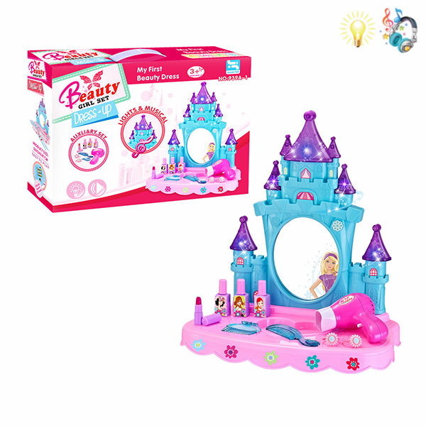 004507 Set masuta cu oglinda cu accesorii cu muzica si lumina