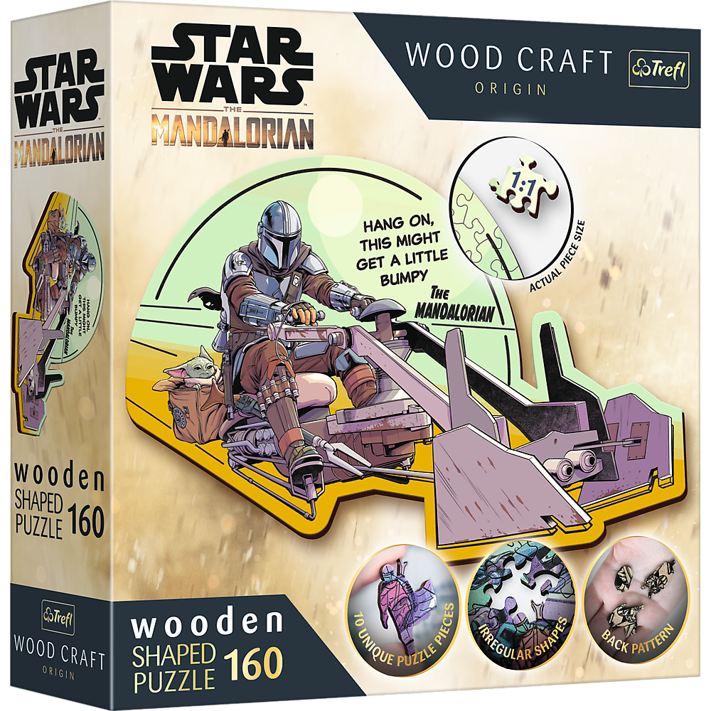 007236 Puzzle 160 Shaped Puzzles - The Mandalorian - Reunite / Lucasfilm Star Wars - lemn