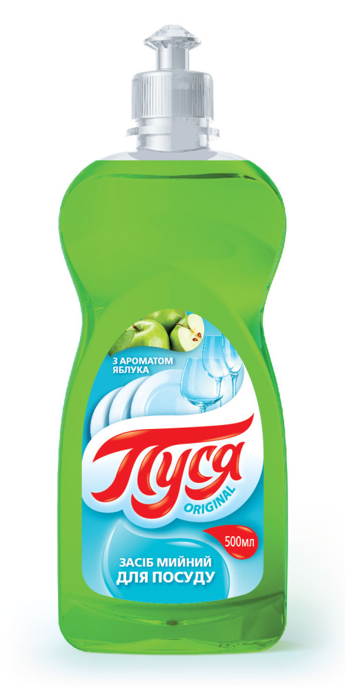 010585 Detergent de vase "Pusea" 500 ml -Măr