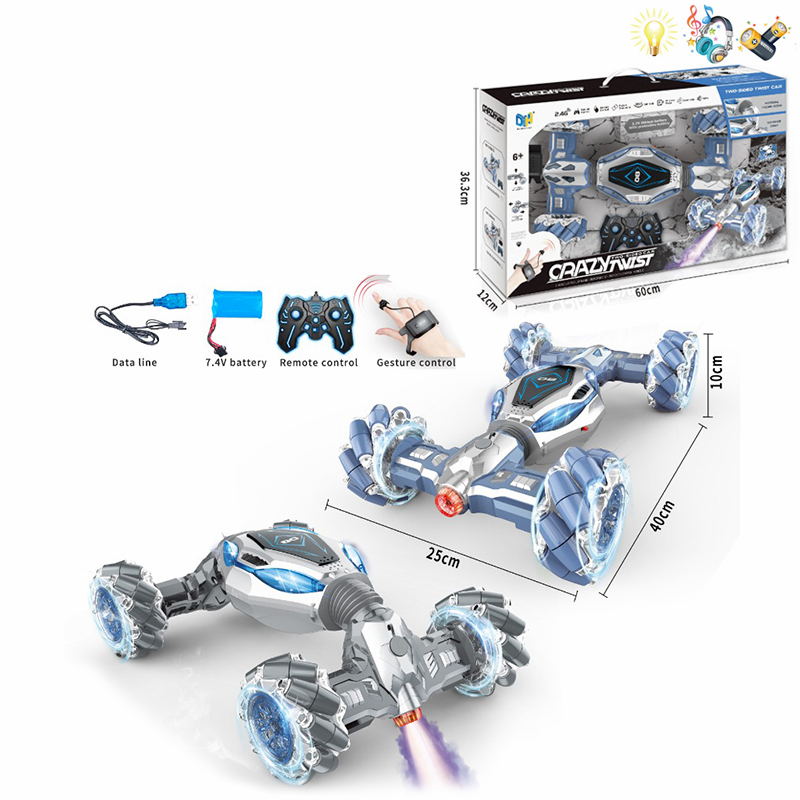 006643 Masina - stunt 1:12 cu R/C cu acumulator cu muzica si lumina