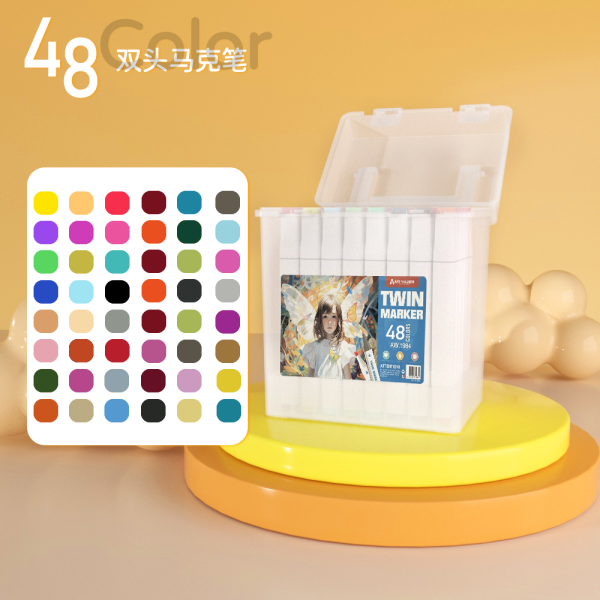 007336 Set markere in cutie 48cul.