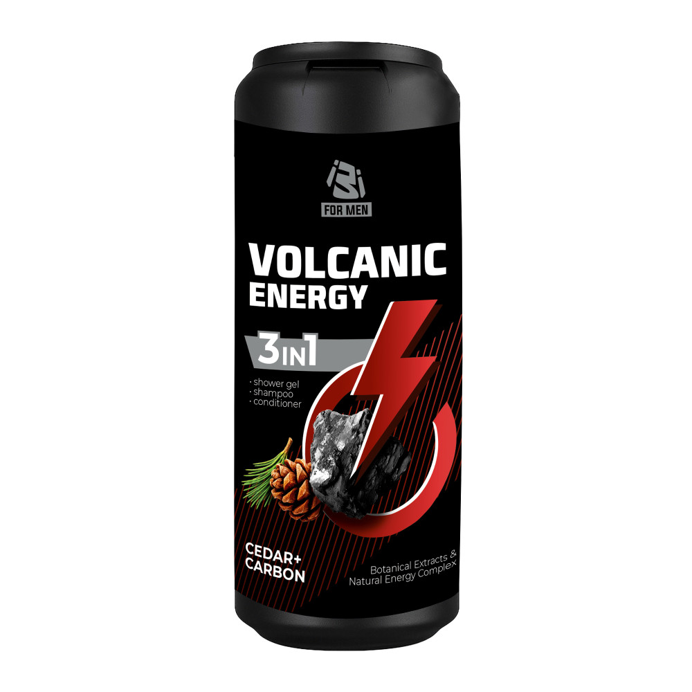 010579 Șampon + Gel de duș 3în1 pentru bărbați IZI VOLCANIC ENERGY 400 ml
